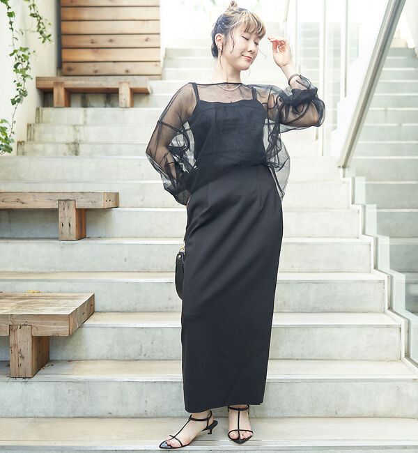 Rouge vif「【4サイズ展開】ストレッチダンボールタイトスカート」|スカート|