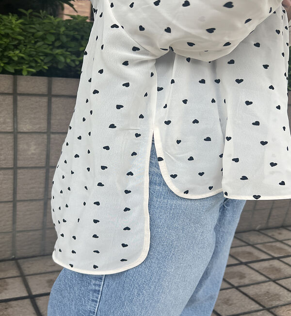 Rouge vif「ハートフロッキーシアーブラウス」|シャツ・ブラウス|