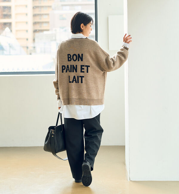 Rouge vif「バックロゴニットカーディガン」|カーディガン|