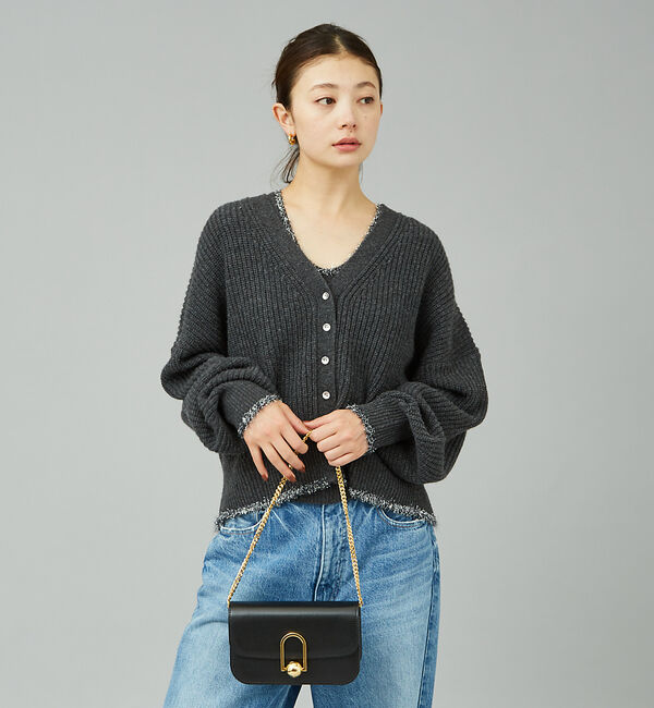 Rouge vif「【２点セット】ウール混フェザーラインアンサブルニット」|ニット・セーター|