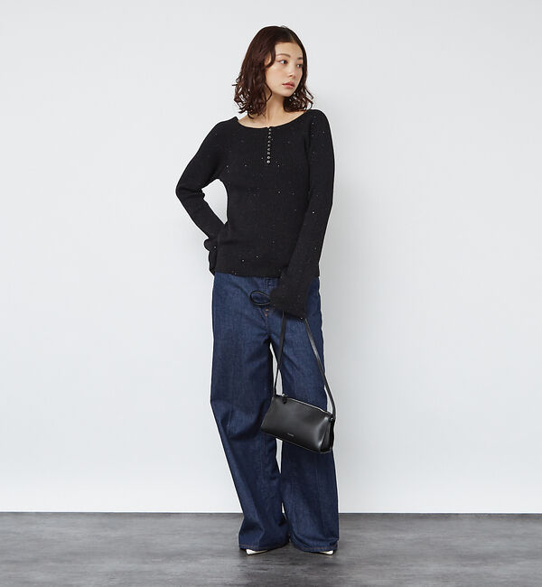 Rouge vif「2WAYスパンコールラメリブニット」|ニット・セーター|