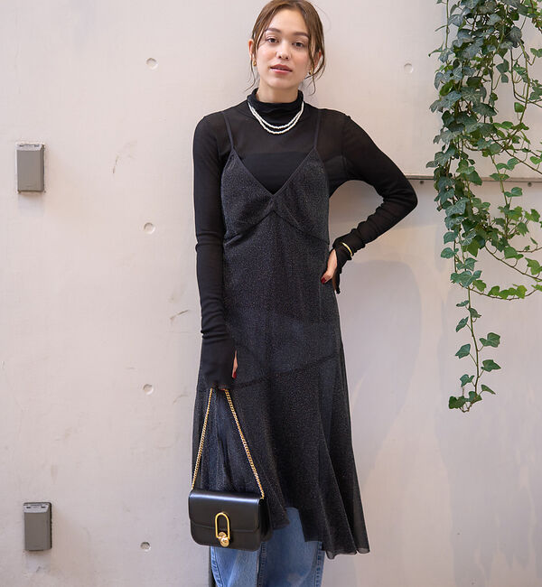 Rouge vif「シアーラメチュールキャミワンピース」|ワンピース|