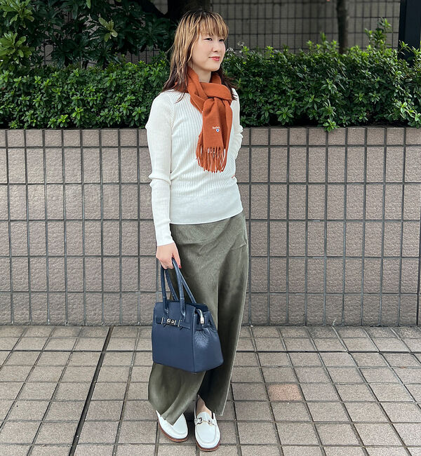 Rouge vif「【追加2】【AULENTTI/オウレンティ】レザーベルト付ミディトートバッグ」|ショルダー・メッセンジャー|