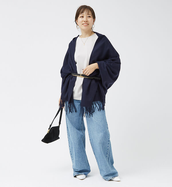 Rouge vif「カシミヤ大判無地ストール」|マフラー|