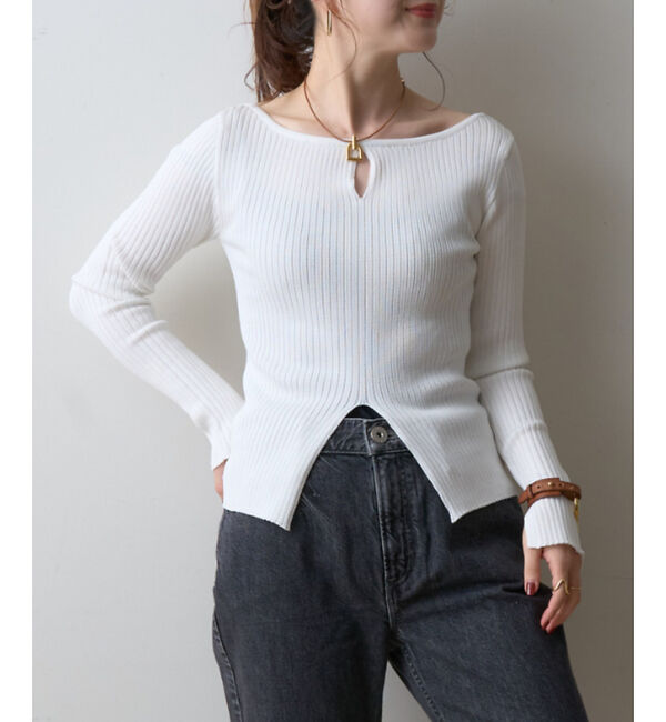 Rouge vif「【一部店舗限定】 カットアウトリブニット」|ニット・セーター|