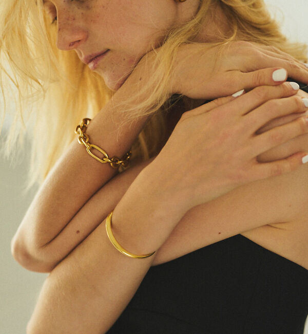 Rouge vif「【ADRAR/アドラル】ブレスレット Long＆Short Chain BL」|ブレスレット・バングル|ゴールド