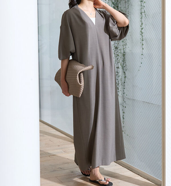 Rouge vif「【セットアップ対応】タックリラックスワンピース」|ワンピース|モカ