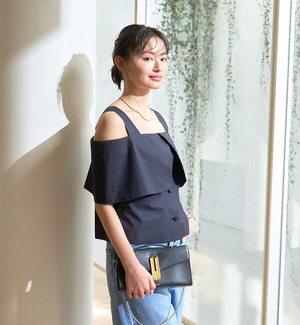 Rouge vif「ケープオフショルブラウス」|シャツ・ブラウス|