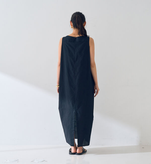 Rouge vif「麻混ノースリーブ 後ろタックワンピース」|ワンピース|