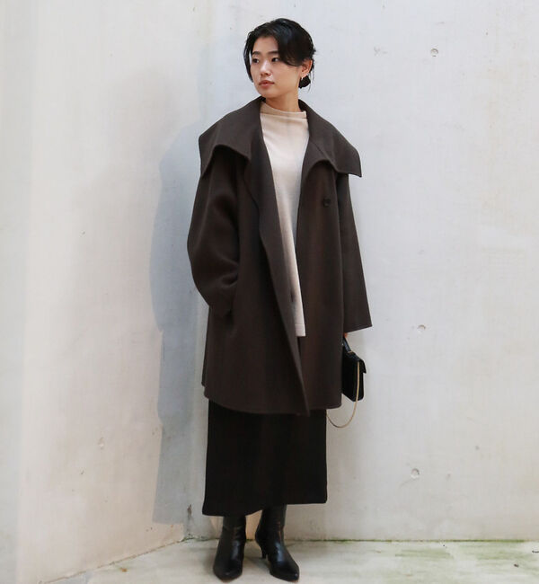 Rouge vif「ウール混オーバーカラーリバーコート」|その他|