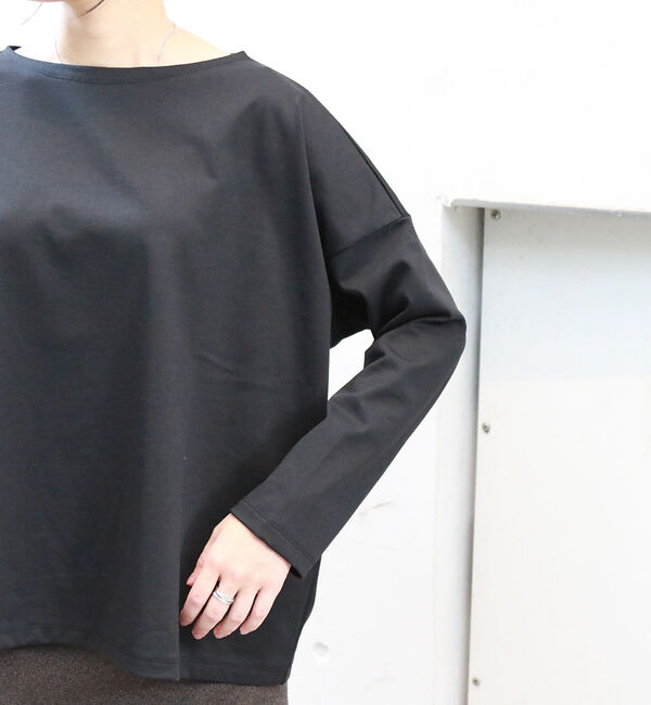 Rouge vif「【一部店舗限定】エコポリコット天竺プルオーバー/ ロングスリーブTシャツ」|Tシャツ・カットソー|