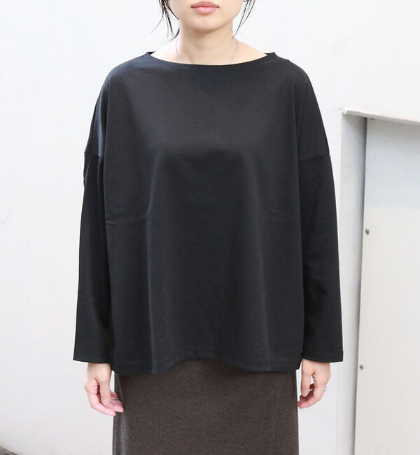 Rouge vif「【一部店舗限定】エコポリコット天竺プルオーバー/ ロングスリーブTシャツ」|Tシャツ・カットソー|