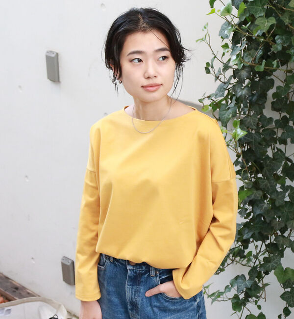 Rouge vif「【一部店舗限定】エコポリコット天竺プルオーバー/ ロングスリーブTシャツ」|Tシャツ・カットソー|