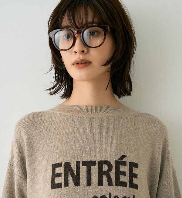 Rouge vif「ウール混ジャガードロゴニットプルオーバー」|ニット・セーター|