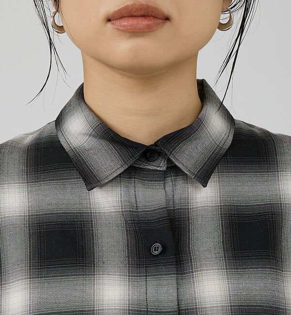 Rouge vif「オンブレーチェックオーバーシャツ」|シャツ・ブラウス|