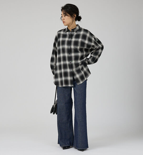 Rouge vif「オンブレーチェックオーバーシャツ」|シャツ・ブラウス|