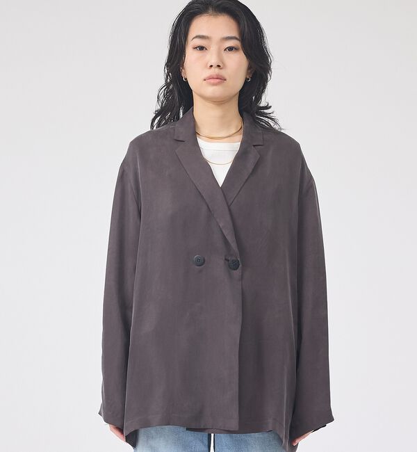 Rouge vif「【セットアップ対応】キュプラフィブリルダブルジャケット」|テーラードジャケット|