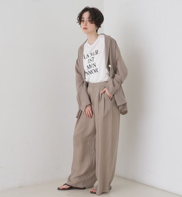 Rouge vif「【セットアップ対応】キュプラフィブリルダブルジャケット」|テーラードジャケット|