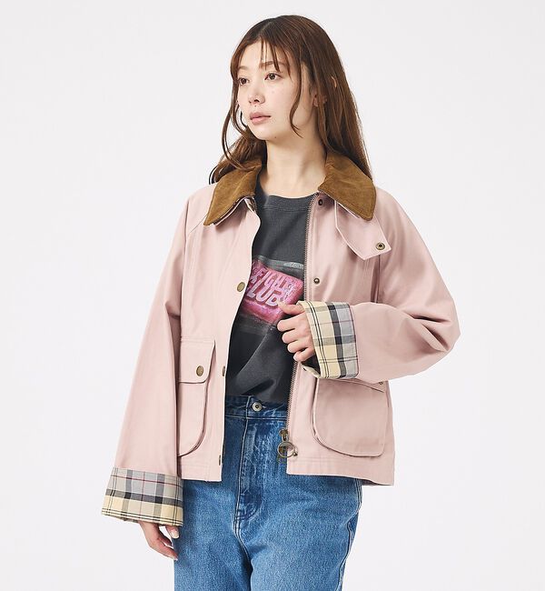 Rouge vif「【Barbour/バブアー】CROPPED BEADNELL  JACKET/バ」|ブルゾン・スタジャン|ピンク