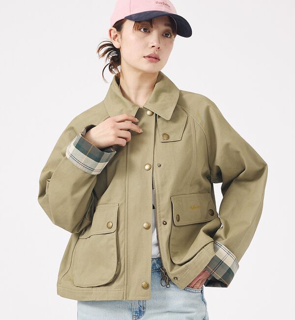 Rouge vif「【Barbour/バブアー】CROPPED BEADNELL  JACKET/バ」|ブルゾン・スタジャン|