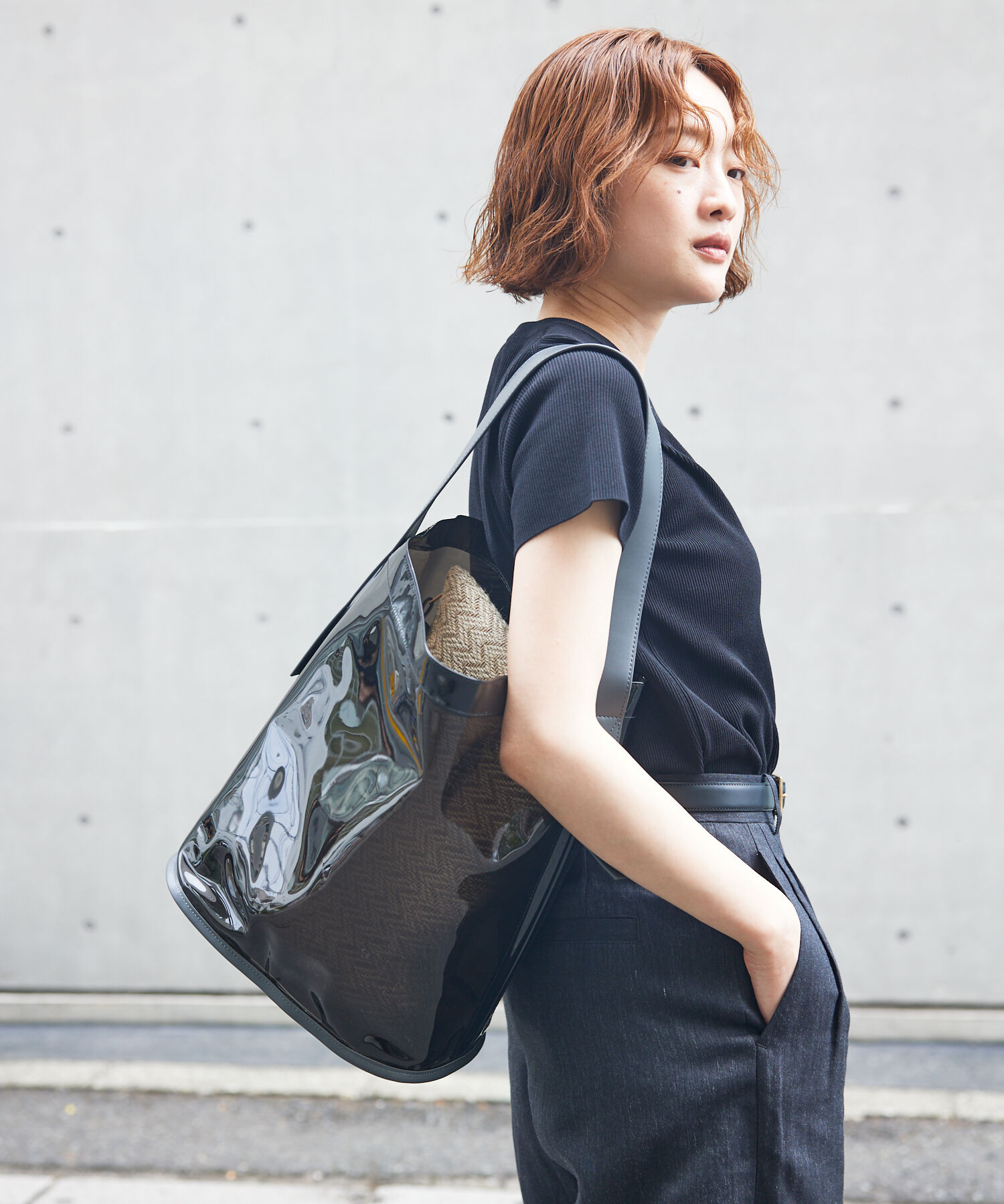 qualite「PVCトート(ジュートポーチ付き)/A4トートバッグ」|トートバッグ|