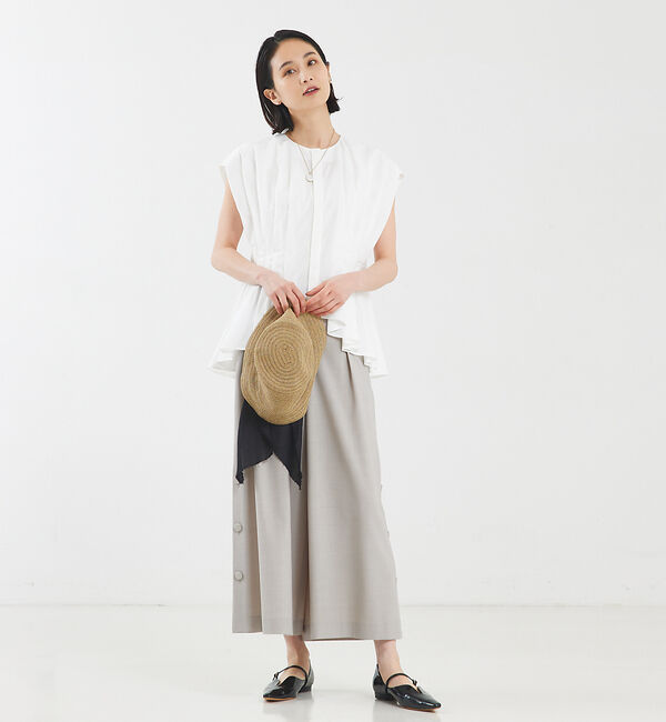 qualite「サイドボタンクロップドパンツ」|その他|