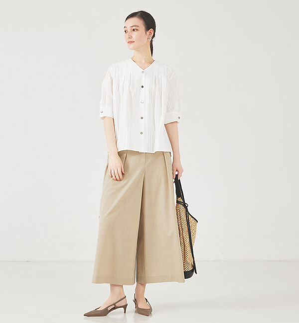 qualite「サイドボタンクロップドパンツ」|その他|