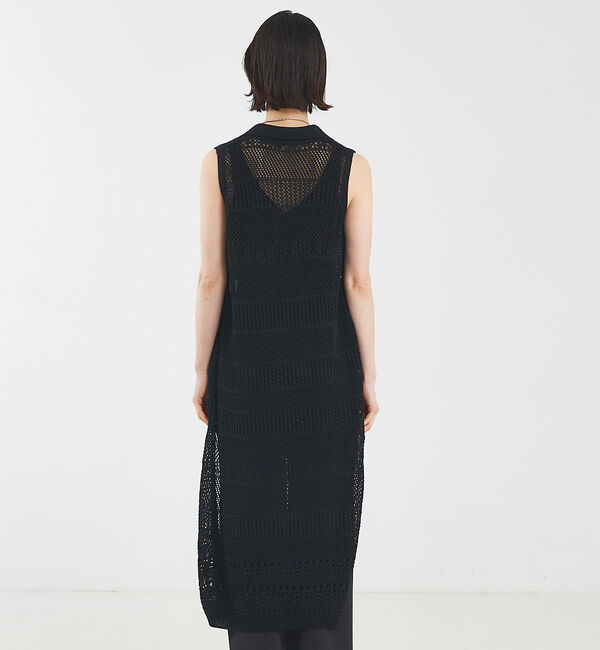 qualite「かぎ針風ニットワンピース」|ワンピース|