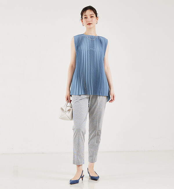 qualite「サーキュラープリーツブラウス」|シャツ・ブラウス|