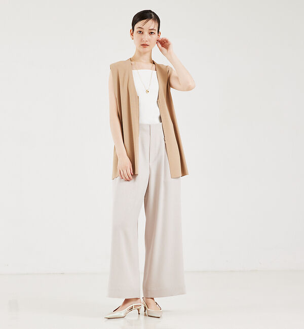 qualite「リネンライクサスペンダーパンツ」|オールインワン|