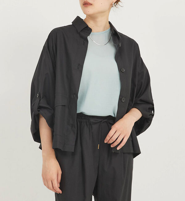qualite「ダンプシャツブルゾン」|ブルゾン・スタジャン|ブラック