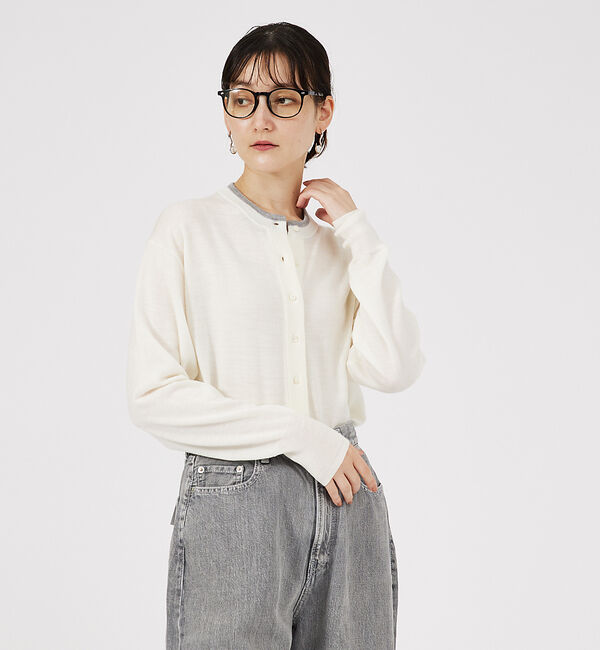 qualite「ウールハイゲージニットカーディガン」|カーディガン|