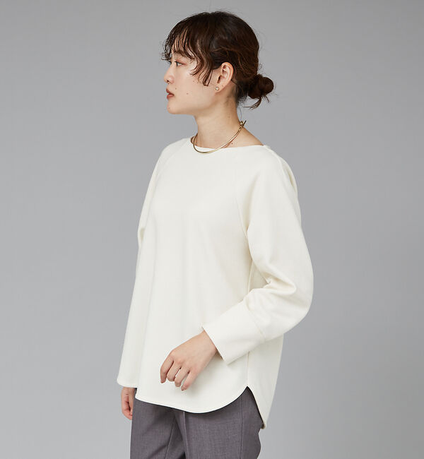 qualite「ウールジョーゼッドプルオーバー」|シャツ・ブラウス|アイボリー