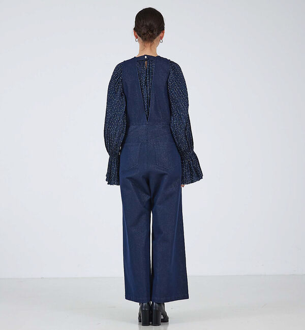 qualite「ラメデニムオールインワン」|オールインワン|