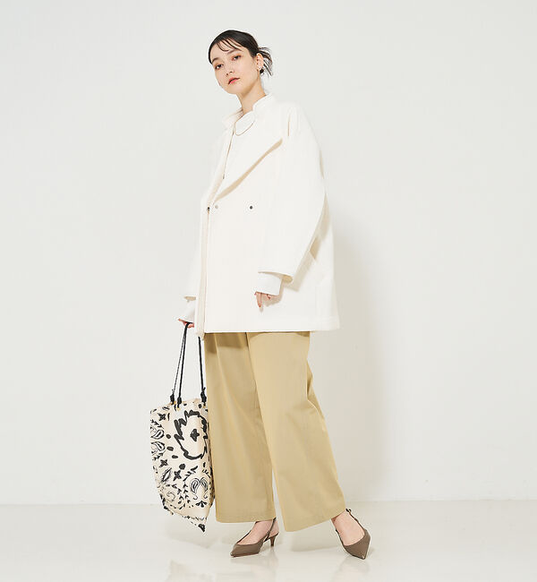 qualite「ヘリンボンジャガードコート」|ミリタリー・モッズコート|