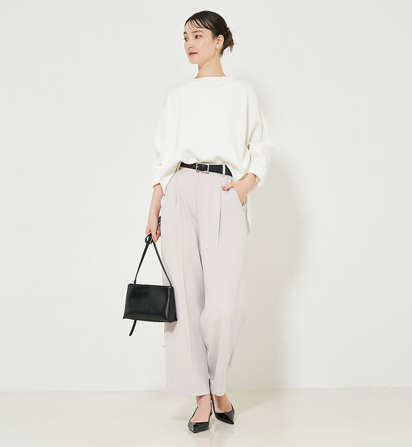 qualite「コットンストレッチハイネックニット」|ニット・セーター|