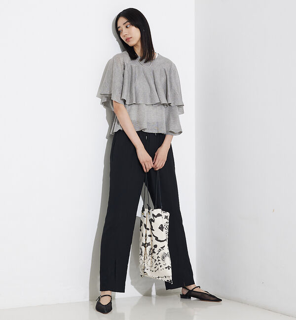 qualite「シャイニーフレアニット」|ニット・セーター|