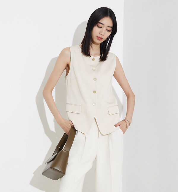 qualite「テンセルデニムノースリーブ」|キャミソール|