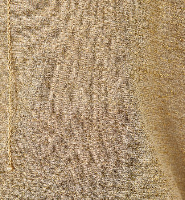 qualite「【大人の上品なシアー】ラメクルーネックニット」|キャミソール|