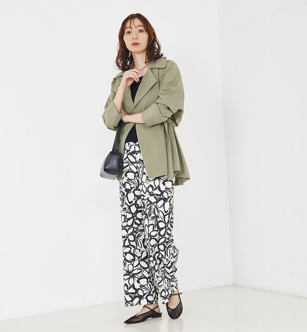 qualite「【撥水&times;軽やか】ボックスタックダブルジャケット」|トレンチコート|