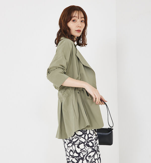 qualite「【撥水&times;軽やか】ボックスタックダブルジャケット」|トレンチコート|