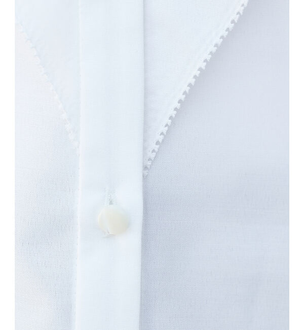 qualite「ラッフルカラーVネックブラウス」|シャツ・ブラウス|