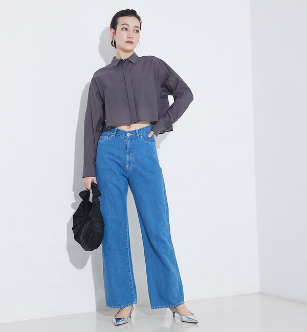 qualite「コットンシアークロップドシャツ」|シャツ・ブラウス|