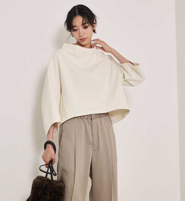 qualite「ブークレーボトルネックカットソー」|Tシャツ・カットソー|アイボリー