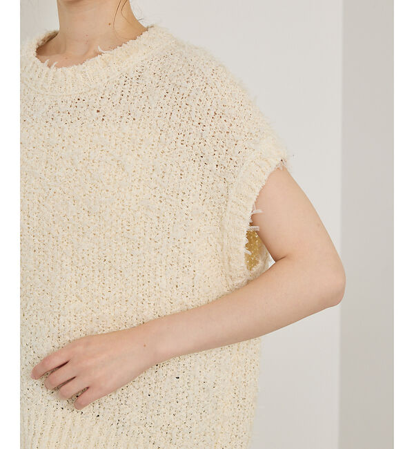 qualite「チュールフェザーニット」|ベスト・ジレ|