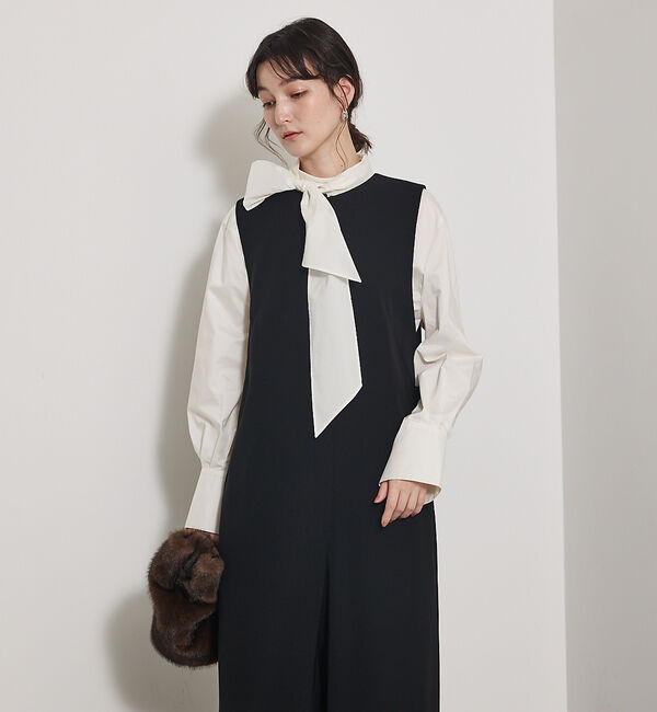 qualite「【オールシーズン大活躍】ダブルサテンオールインワン」|オールインワン|