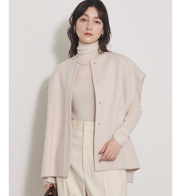 qualite「ダブルフェイスジレ」|その他|ライトベージュ