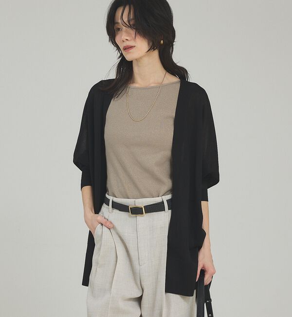 qualite「【接触冷感】シアーオーバーカーディガン」|カーディガン|