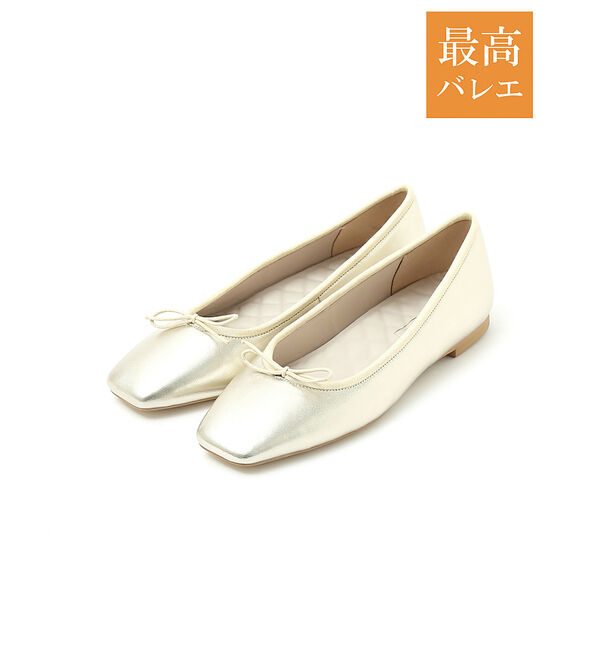AU BANNISTER「【最高バレエ】ソフトスクエアトゥ バレエシューズ」|バレエシューズ|シャンパンゴールド