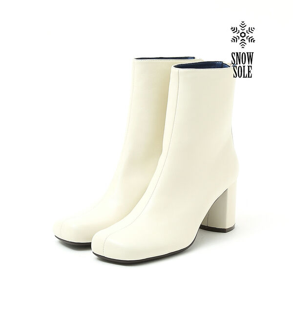 AU BANNISTER「【スノーソール】ボリュームトゥショートブーツ」|ショートブーツ|アイボリー